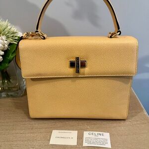 Celine Turn Lock Convertible Shoulder Bag